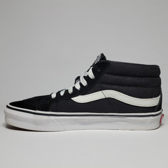 Vans Sk8-Hi Rose Embroidery Black/White Women's 7 Men's 5.5 - Picture 2 of 10
